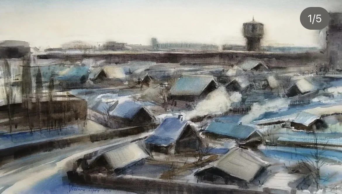 Марозны дзень (панарама г. Барысава)